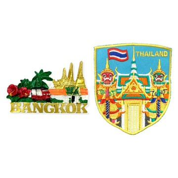 泰國曼谷留言板磁力貼+泰國 玉佛寺 曼谷大皇宮 燙貼【2件組】文青吸鐵 網紅打卡地標 地標磁鐵 冰箱磁鐵 旅遊磁鐵 創意貼 世界旅行磁鐵