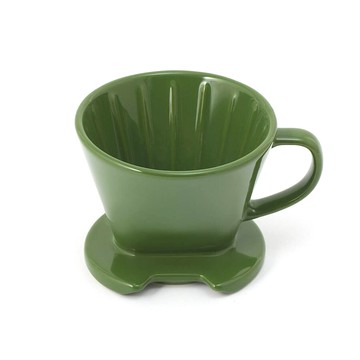 MUJI 無印良品 炻器咖啡濾杯 直徑11.3cm 綠色  1個  咖啡濾杯