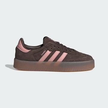 Kixpress-Adidas 愛迪達 Sambae W 女 運動休閒鞋 德訓鞋 復古鞋 穿搭 棕 粉紅 [JI2744]