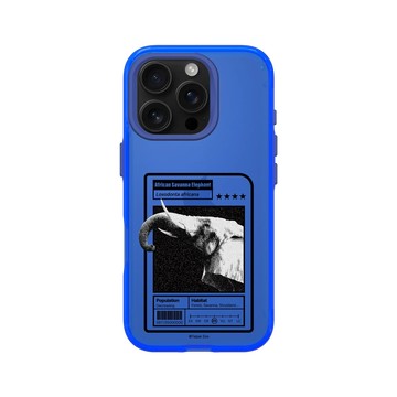 iPhone 16 Pro Clear 激光藍 - RHINOSHIELD X Taipei Zoo - 非洲象：限量卡牌