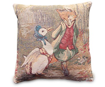 歐洲皇家緹花抱枕針織 限量2個 彼得兔 水鴨杰萬瑪&狐狸陶德