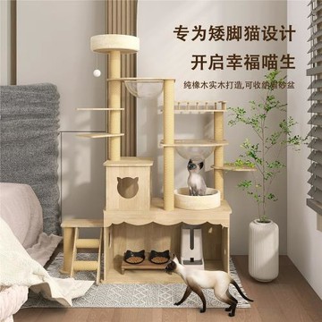 河北廠家加工四季大型耐用多貓窩寵物貓太空艙舒適撕咬貓爬架定制