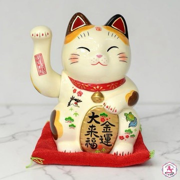 【野馬日式雜貨】金運大來福 藥師窯電動招財貓 [快速出貨]