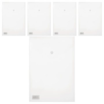 ECO Chungwoon 黏扣直式文件袋 A4 透明 5個