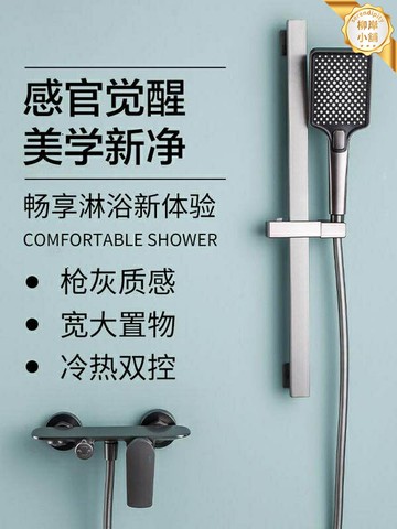 【升降置物】淋浴花灑套裝 花灑 淋浴花灑 淋浴器 花灑套裝 升降分體設計 冷熱水調節 無頂噴簡約款 適用於浴缸與浴室