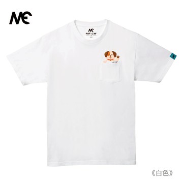 MAIFU CEWEI｜男裝 口袋狗狗短袖口袋T恤 短袖上衣 潮T 短T 街頭 潮流 個性 可愛 狗狗 情侶 精品