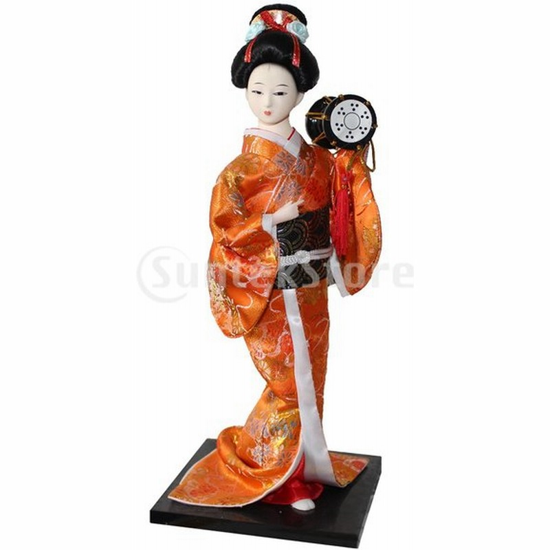 日本着物ドール 芸者人形 12インチアクションフィギュア 和風 プレゼント 全5色 オレンジ 通販 Lineポイント最大0 5 Get Lineショッピング