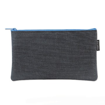 極簡扁形筆袋-黑