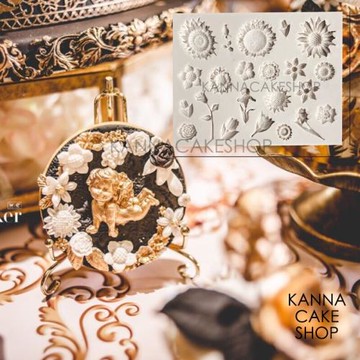 玫瑰向日葵花翻糖蛋糕模具實用花朵模具巧克力模具花朵