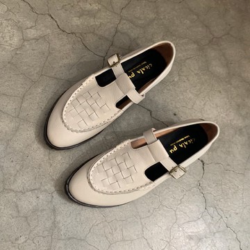 2713 Mary Janes 瑪莉珍 編織鞋 灰白