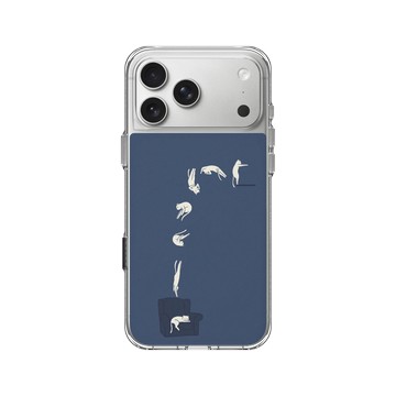 iPhone 17 Pro Max Clear Case（相機按鈕） 透明 - ilovedoodle (Lim Heng Swee) - Cat Dive - 跳水貓咪