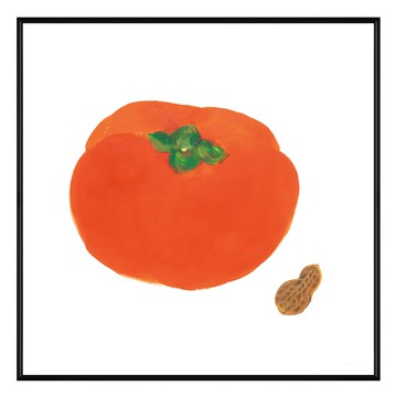Boluo 菠蘿選畫所 好柿會花生 BFOL6613B  60 x 60cm  黑色