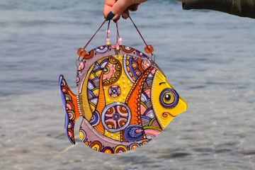 魚玻璃牆板多彩藝術彩繪家居裝飾獨特的個人化禮物