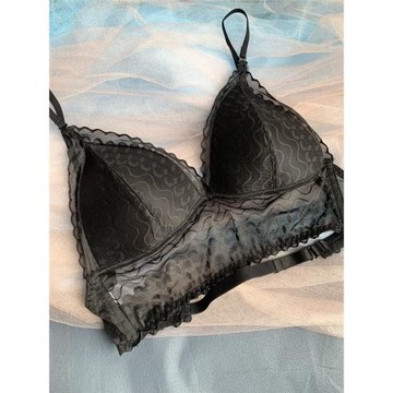 大露背專用U型美背文胸薄款無鋼圈掛脖性感隱形蕾絲邊內衣女性夏