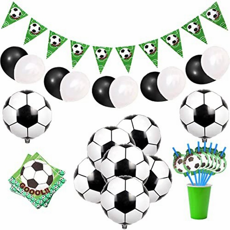 誕生日パーティー飾り サッカー 男の子 ワールドカップサッカー アルミバルーン ストロー ペーパーナプキン バナー ボイズ バルーン 風船 23セット 通販 Lineポイント最大0 5 Get Lineショッピング