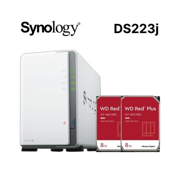 S│WD硬碟/SSD Synology DS223j 2Bay NAS
