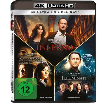 達文西密碼+天使與魔鬼+地獄 UHD + BD