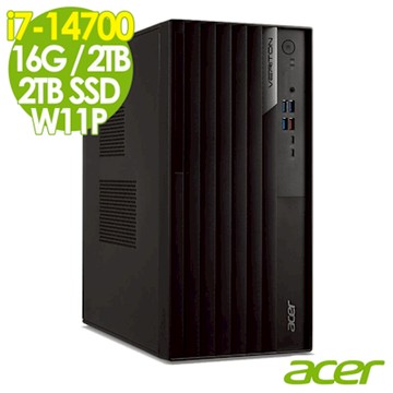 Acer 宏碁 Veriton VM8720G 商用電腦 (i7-14700/16G/2TB+2TB SSD/300W/W11P)