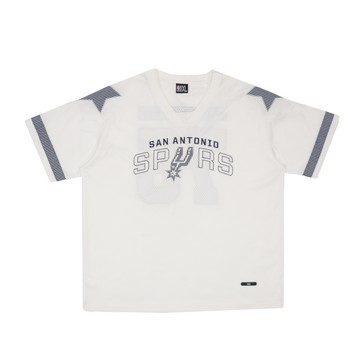 【NBA】中性隊伍網布T_馬刺隊 短袖上衣 男女 白色-3525147000