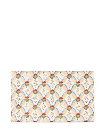 ETRO - graphic-print leather clutch - women - CALFSKIN - One Size - Neutrals