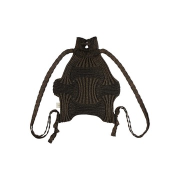 New Bow Backpack - Glitter Black Brown