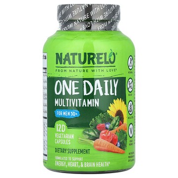 NATURELO, 50 歲以上男性每日一粒多維生素，120 粒素食膠囊