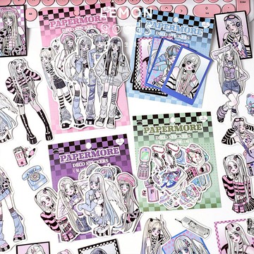 🍋檸檬青🍋新款現貨見習愛神系列4款20/40枚入卡通漫畫少女貼紙手帳裝飾素材