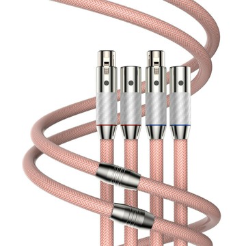 音頻線 音源線 喇叭線 A88發燒級4N純銀卡儂平衡線公對母麥克風調音臺話筒XLR卡農音頻線