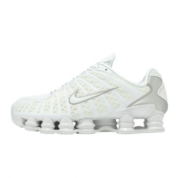 Nike 休閒鞋 Shox TL 男鞋 白 銀 彈簧鞋 復古 厚底 AV3595-100