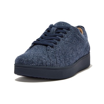 FitFlop RALLY MERINO WOOL SNEAKERS運動風繫帶休閒鞋-女(午夜藍)