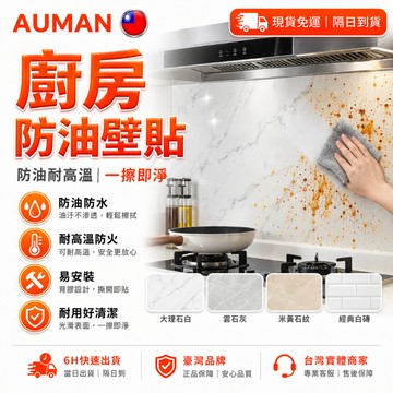 【歐曼】隔日達✨優化進化新版 廚房壁貼✨加厚 廚房壁貼 防油耐高溫防火 廚房防油貼 廚房貼紙防水防油 防水壁貼 防油貼