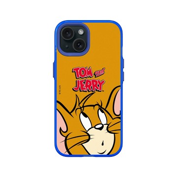 iPhone 15 Clear 激光藍 - 湯姆貓與傑利鼠 Tom and Jerry - 大臉傑利鼠