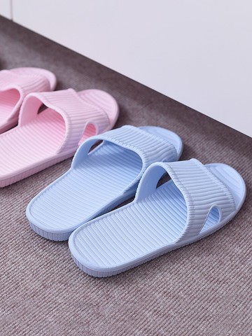糖果色情侶居家拖鞋夏季簡約男女通用浴室防滑輕薄涼鞋