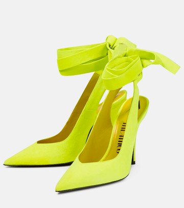 The Attico Venus wrap-around leather pumps