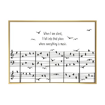 如音符鼓舞人心  42x59.4cm  金色