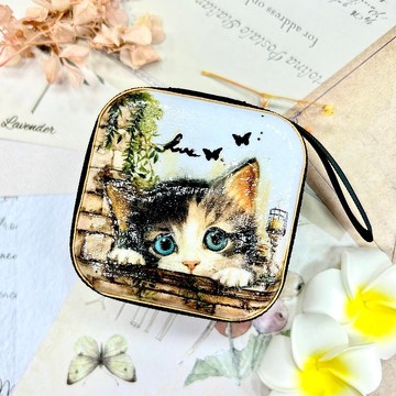 【手工製作】偷偷看小貓 – AirPods / Pro 耳機殼 小型收納盒