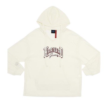 NCAA HARVARD 長袖上衣 女款薄外罩帽T 米白 75521050 01 noH38