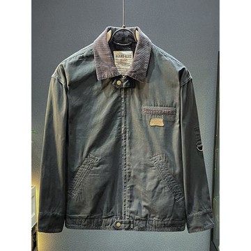 春秋工裝夾克男美式復古飛行員休閑外套男裝2025新款帥氣獵裝茄克