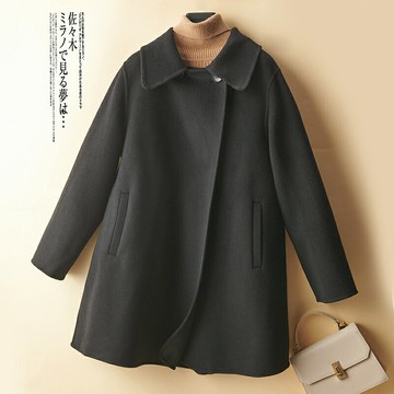 【巴黎精品】現貨+預購 真 100%羊毛大衣 毛呢外套-保暖中長版斗篷寬鬆韓版女外套3色p1ag49