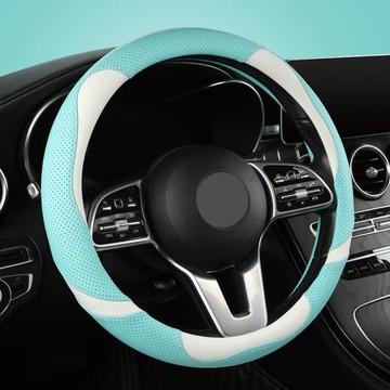 X601亞馬遜爆款納帕皮方向盤套四季把套 無臭環保方向盤套卡通