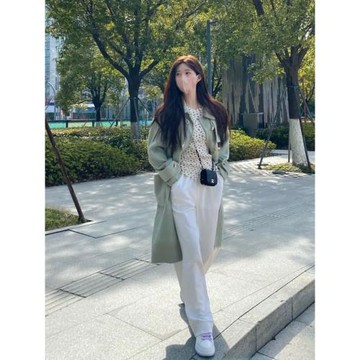 偷偷藏不住趙露思桑稚同款直筒闊腿褲高級垂感白色西裝褲子夏季女