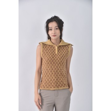 (M) 高領黃色上衣二手衣