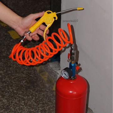 【五金 熱銷】diy氣泵配件全套空氣壓縮罐小型儲氣罐自行車高壓充氣罐改滅火器 優選