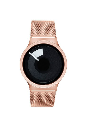地平線系列 (XS - Horizon Rose Gold, 玫瑰金色錶殼錶帶, 黑/白)