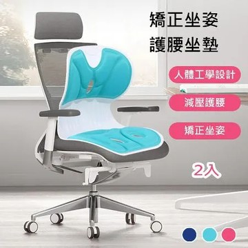 (2入組)新款矯正坐姿減壓護背坐墊(護腰靠墊/美脣坐墊/護腰墊/椅墊/腰/腰枕)