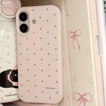 灰點滿屏適用蘋果17Promax手機殼iPhone13/14可愛15/16軟萌12