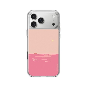 iPhone 17 Pro Max Clear Case（相機按鈕） 透明 - Taku Bannai 坂内拓 - Passenger boat｜粉海的歸航