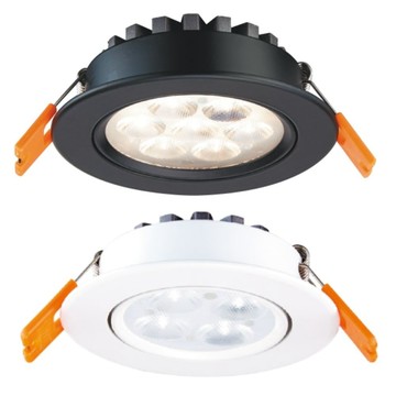 DanceLight 【1入】LED 8W 微笑嵌燈 崁孔9.5公分 白光 自然光 黃光 時尚白 貴族黑 崁燈 全電壓