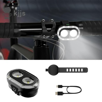 自行車頭燈防水前燈 600MAH Type-C 充電公路自行車燈自行車配件