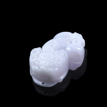 【招財神獸】白翡翡翠貔貅項鍊擺飾 | 天然緬甸玉翡翠A貨 | 送禮